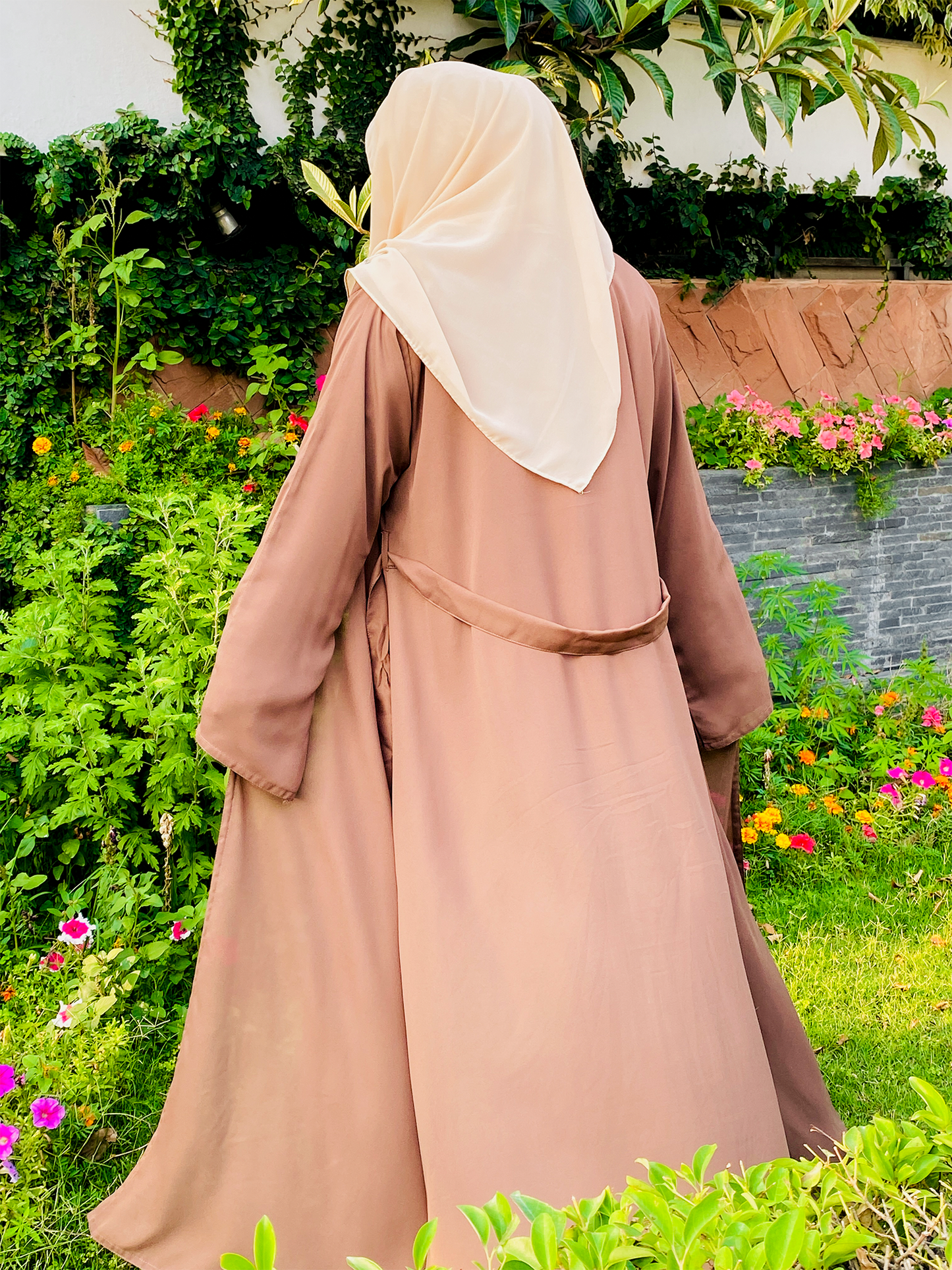 Desert Bloom Double-Layered Abaya
